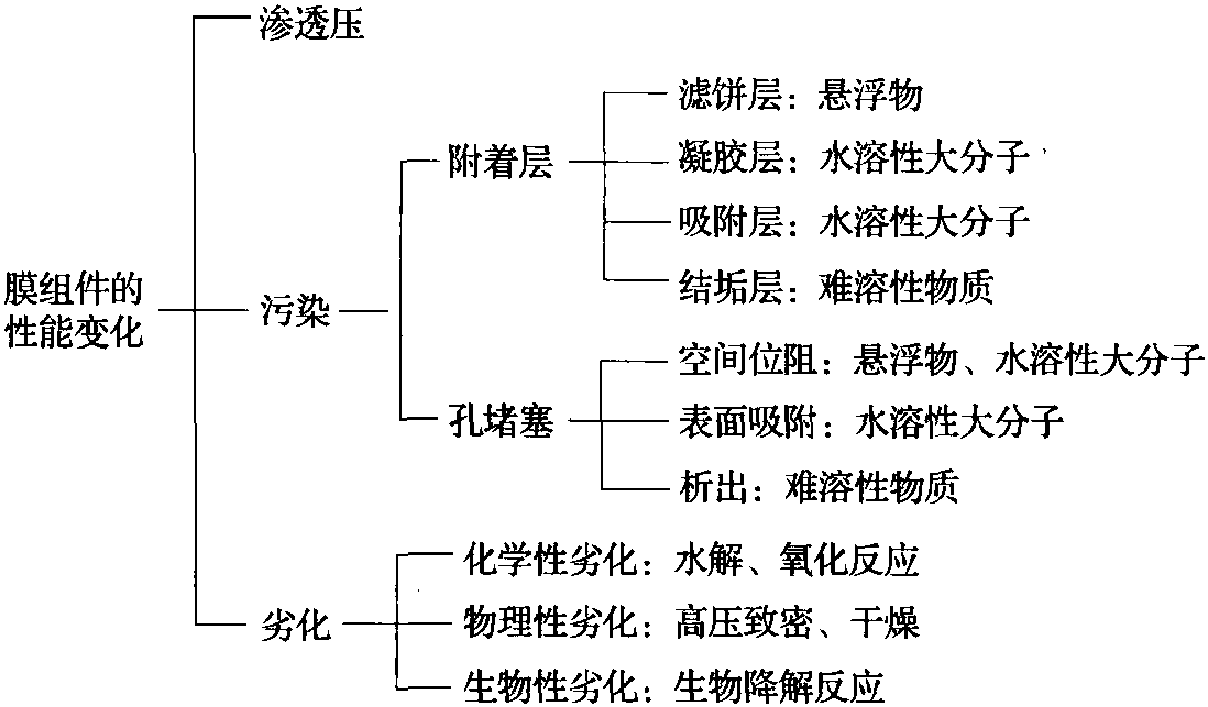 三、膜的污染及控制